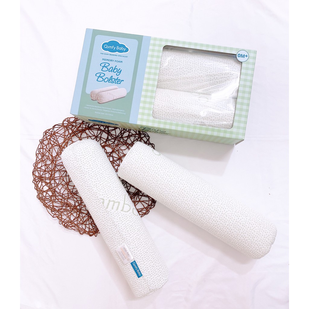 Bộ gối chặn - gối ôm 2in1 cho bé vỏ sợi tre Bamboo Comfybaby
