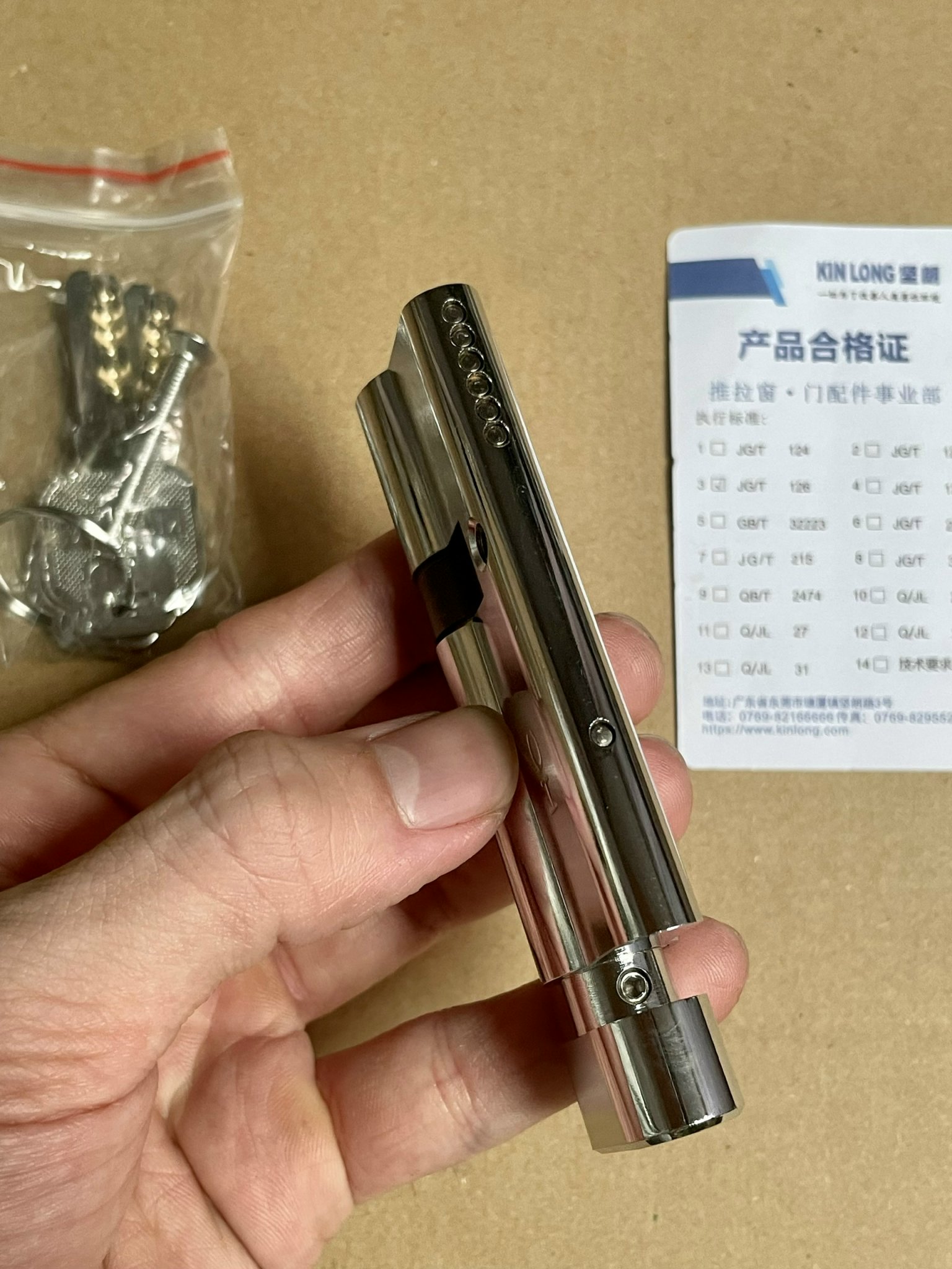 [Chính hãng] Ruột khoá KINLONG dùng cho cửa nhôm XingFa