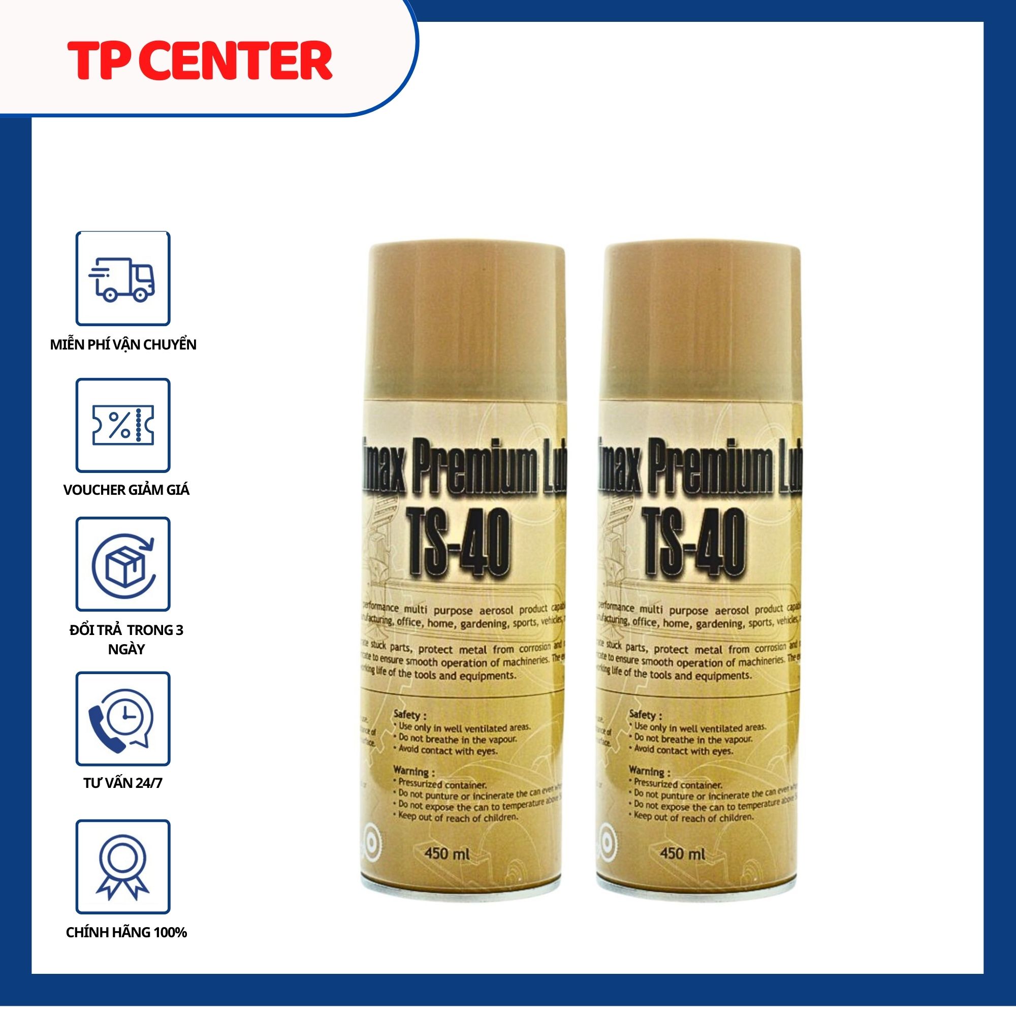 Bộ 2 chai xịt vệ sinh sên chống sét ts-40 450ml