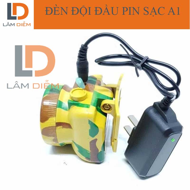ĐÈN PIN SẠC ĐỘI ĐẦU LÍNH CHÓA 50MM A1