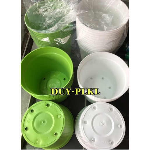 [HCM]COMBO 5 Chậu Nhựa Vân Gỗ Size 15cm x 13cm