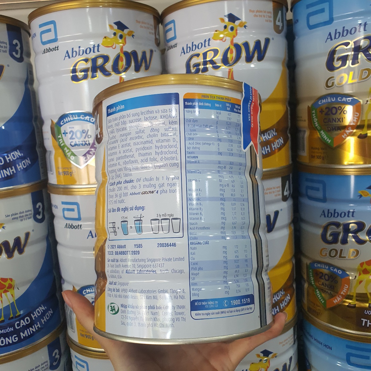 Sữa bột Abbott Grow 4 (G-Power) lon 900g date 2025