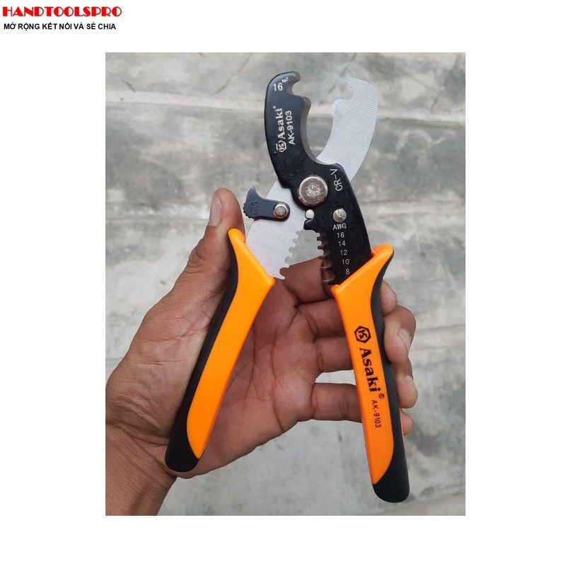 Kìm tuốt dây điện 7 inch Asaki AK-9103
