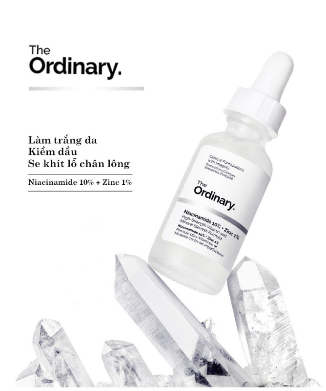 The Ordinary Niacinamide 10% + Zinc 1% Tinh chất dưỡng trắng da chống thâm nám 30ML Serum dầu mặt Cân bằng làm giảm vết thâm cho da Kem dưỡng ẩm làm trắng da Moisturizing Skin Care Whitening