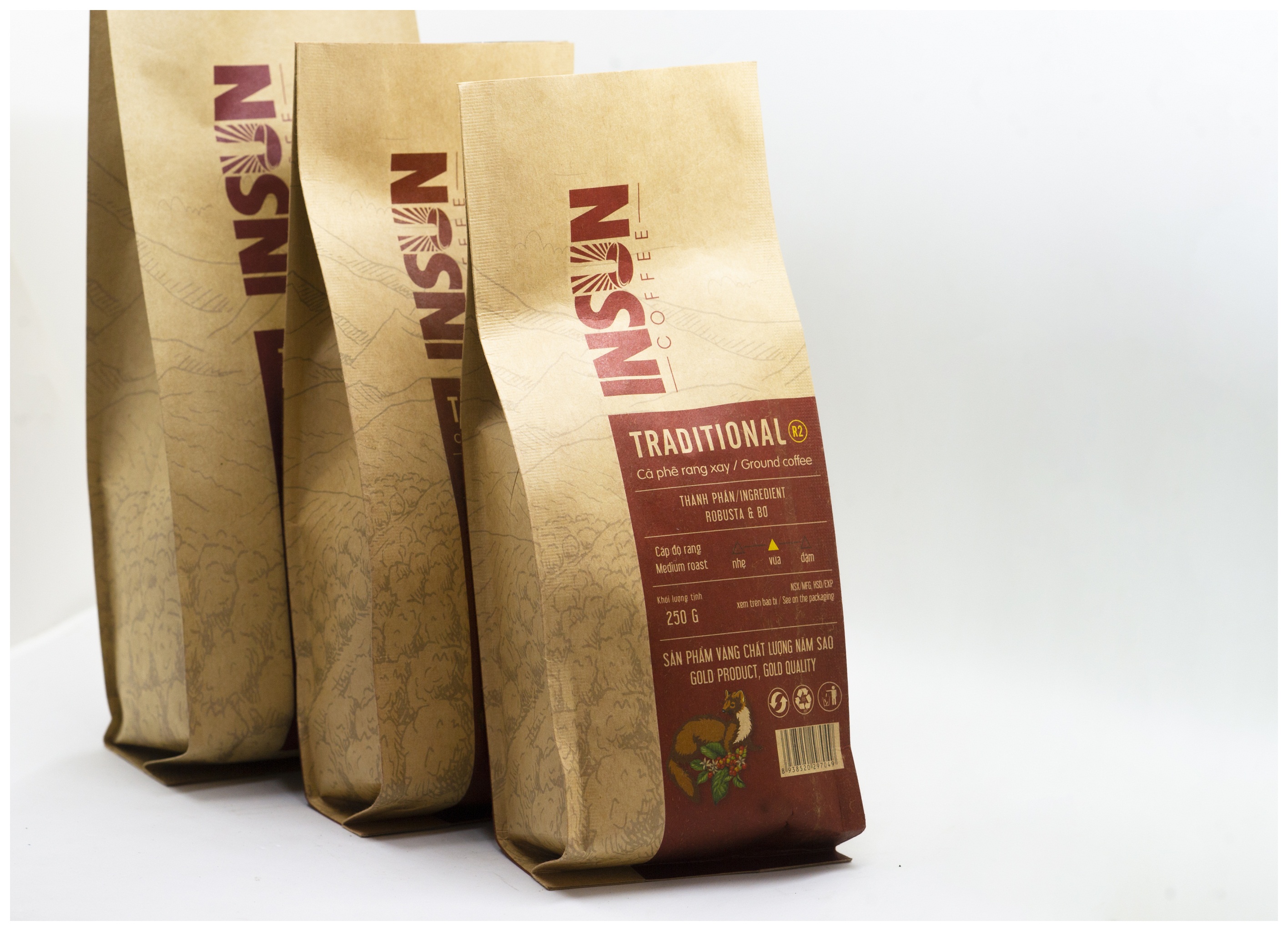 CÀ PHÊ INSUN RANG XAY TRADITIONAL R2 - GÓI 500g