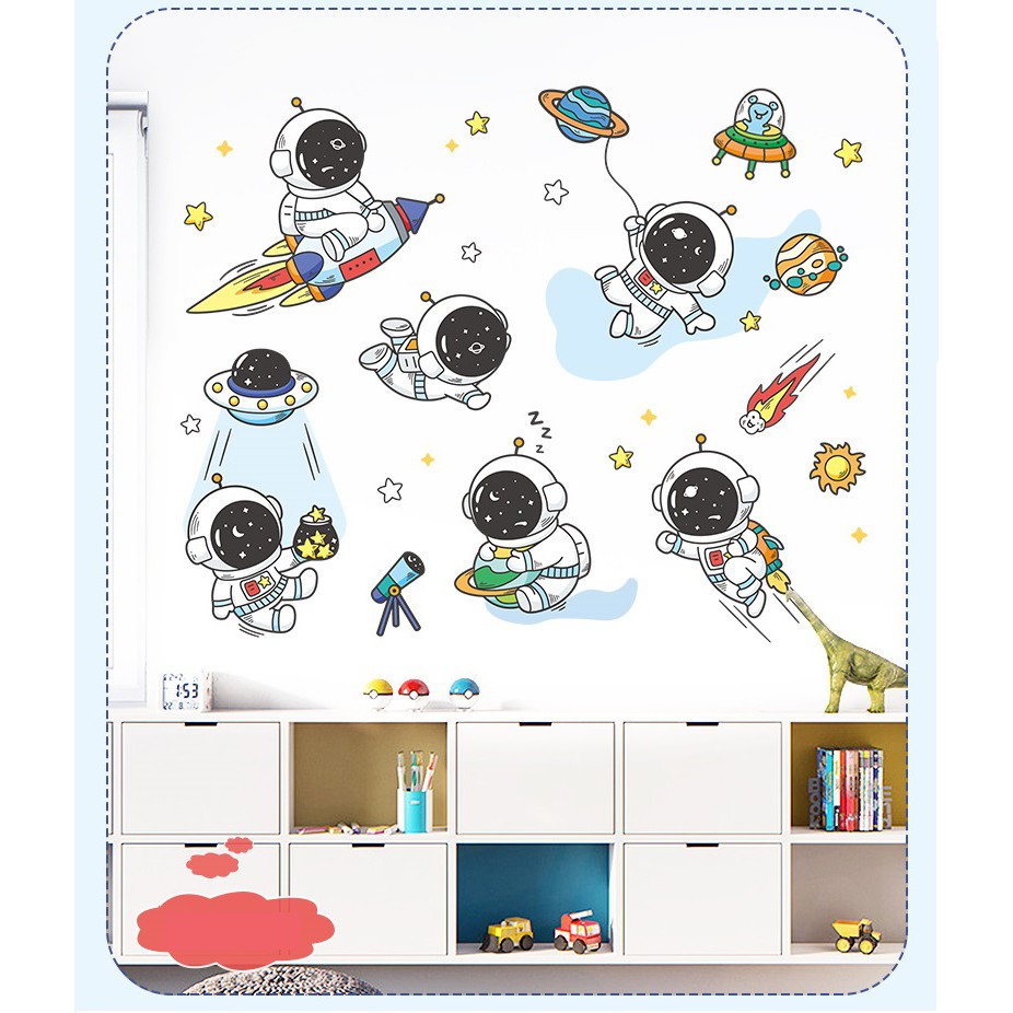 Decal dán tường Phi hành gia A34 - Decal dán tường Hàn Quốc