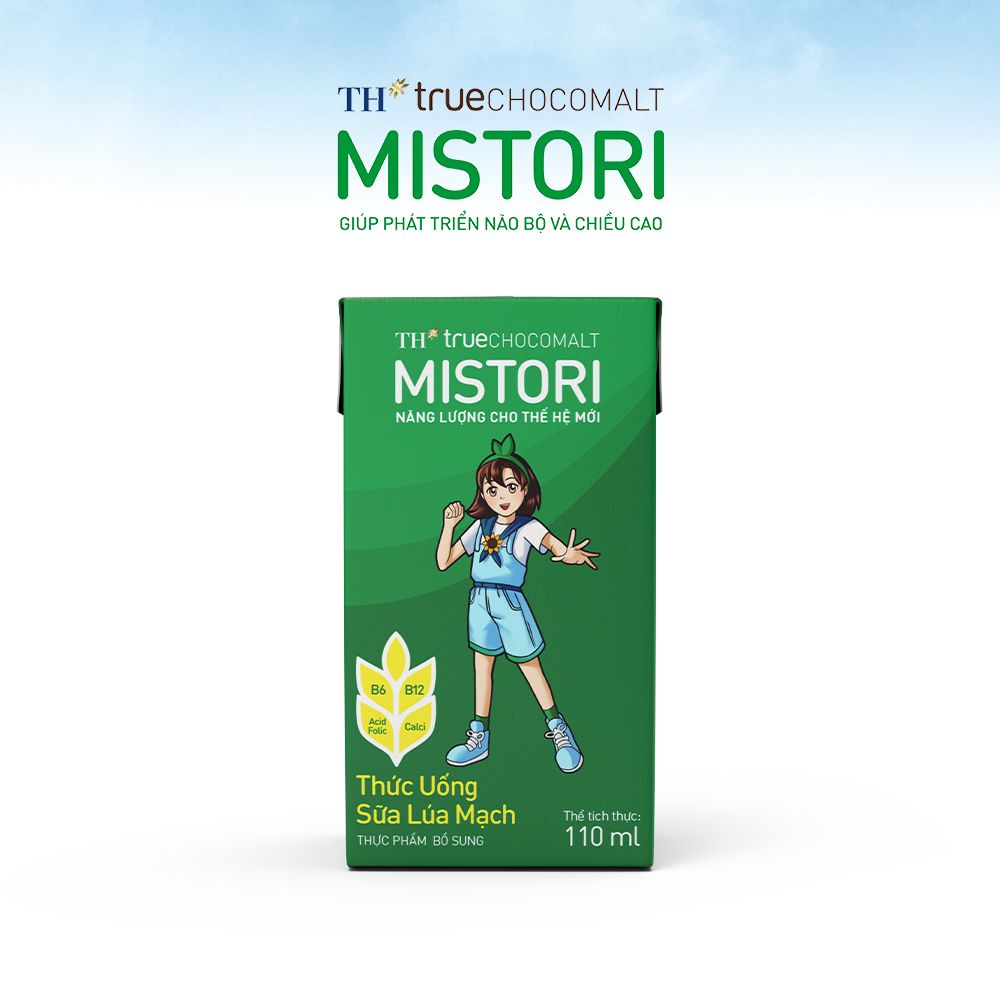 Thùng thức uống sữa lúa mạch TH true CHOCOMALT MISTORI 110ml (48 Hộp)