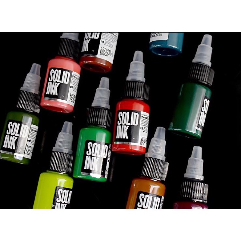 Mực xăm chính hãng Solid 15ml [Tặng quà + Freeship]  Độ ăn màu cao- Chất lượng