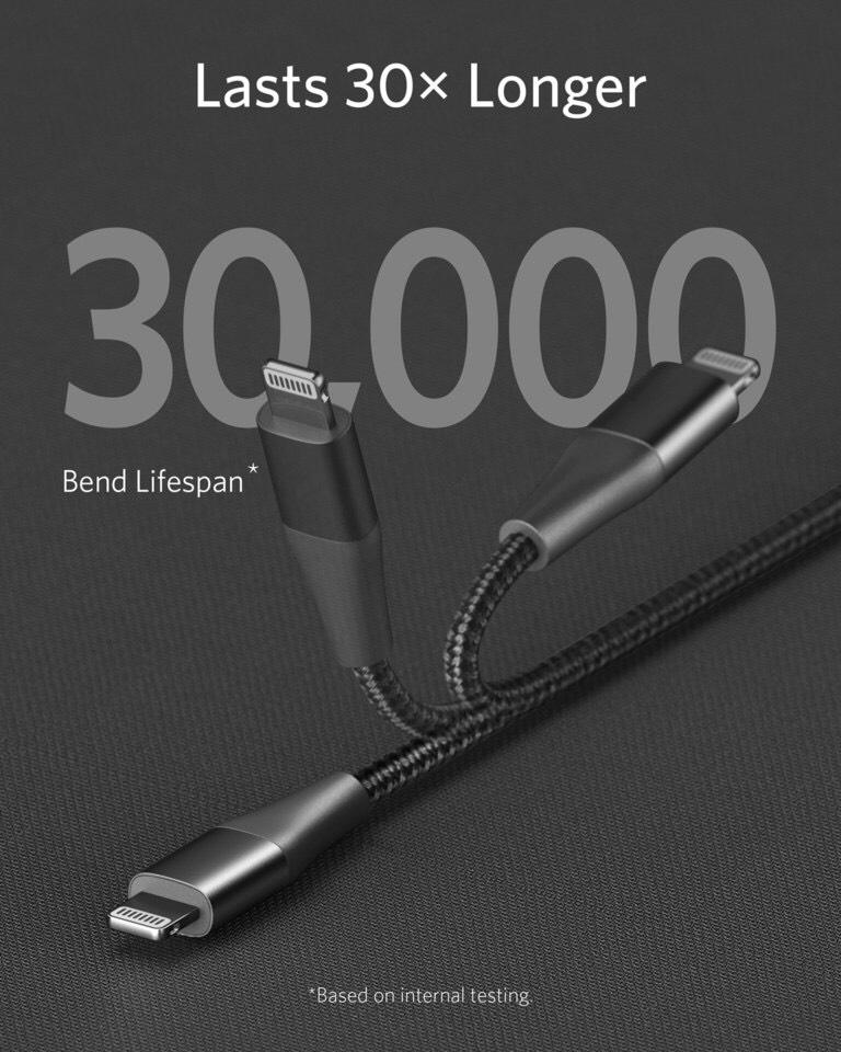 Cáp Dù Anker PowerLine+ II UsbC to Lightning 0,9m