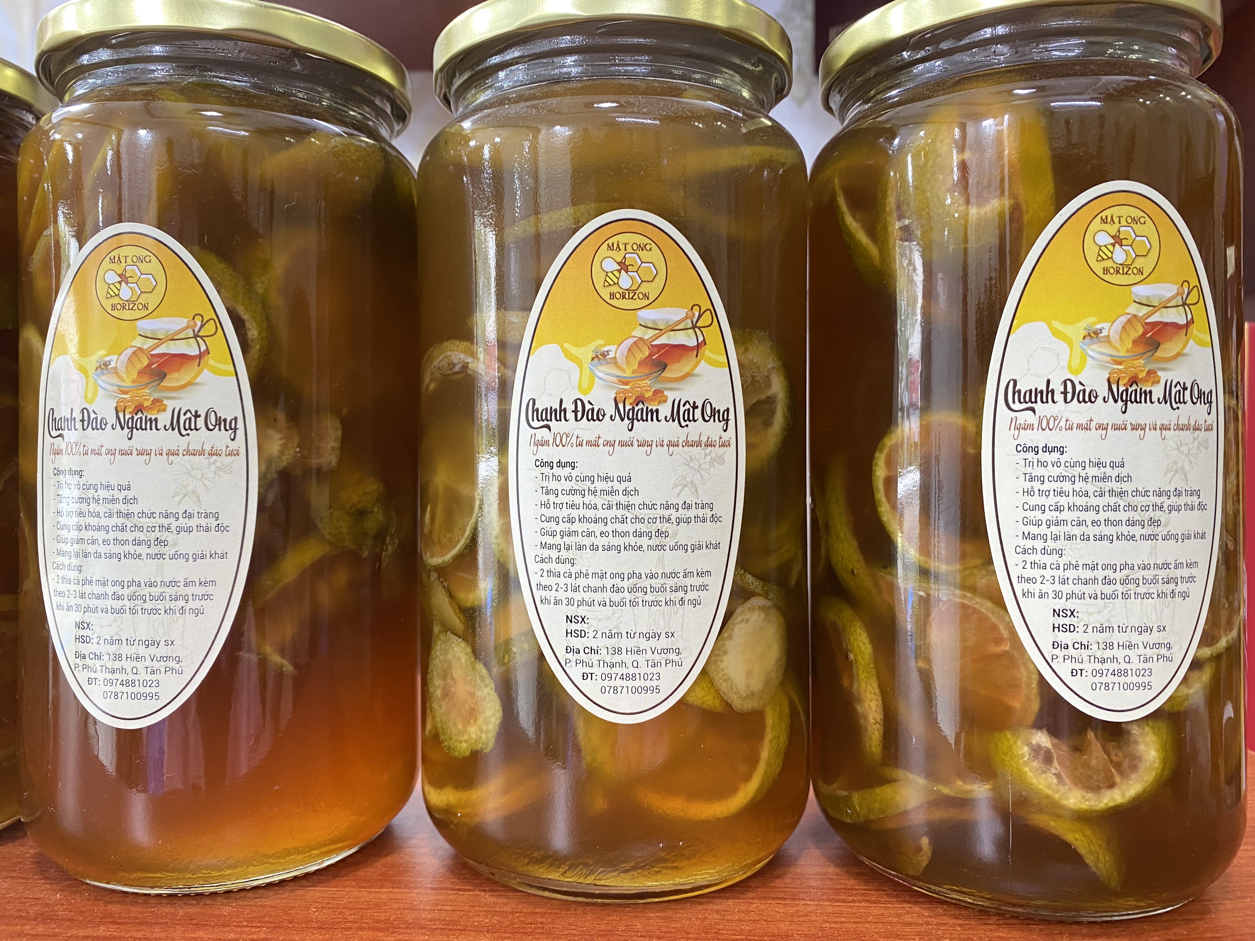 Chanh đào ngâm mật ong hoa cà phê