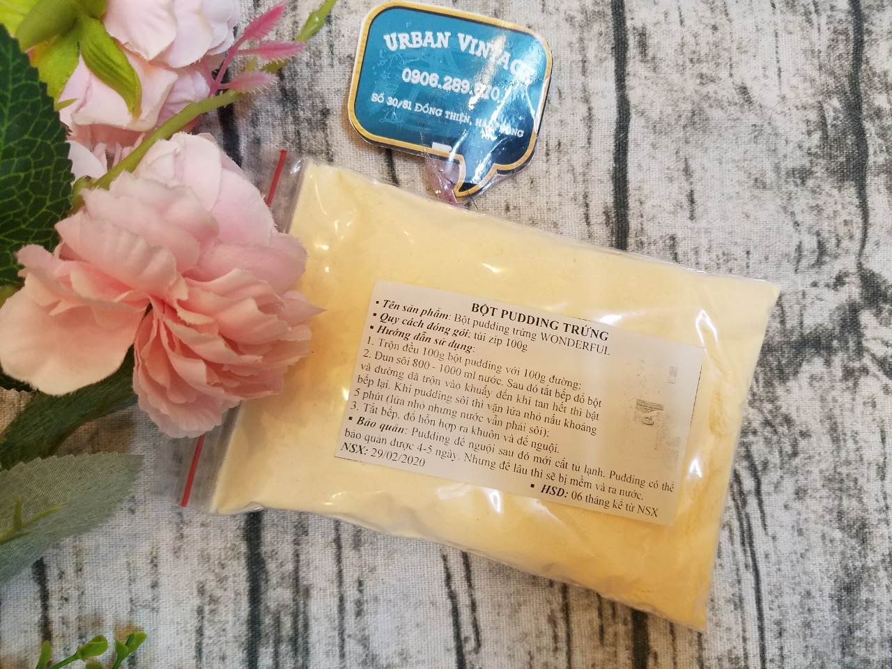 Bột Pudding Trứng WONDERFUL 100g (nguyên liệu pha trà sữa)