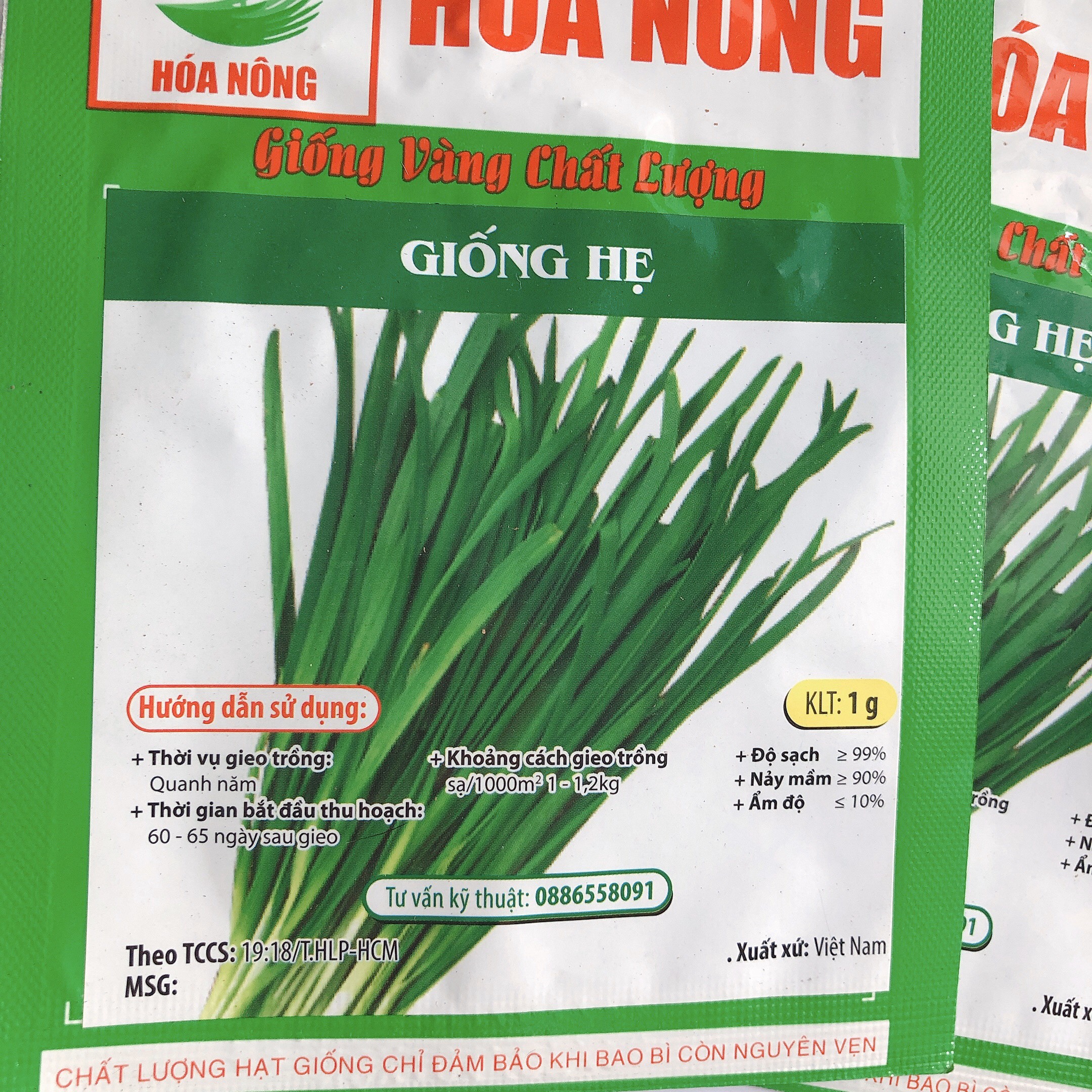 [HCM]Hạt giống hẹ lá HN gói 1gr