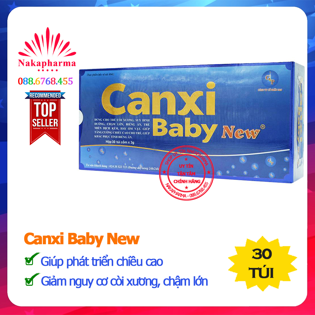 Canxi Baby New – Ngừa còi xương, chậm lớn, hay ốm vặt, mồ hôi trộm