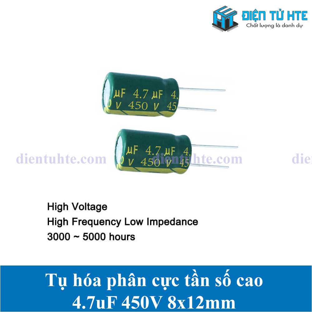 Combo 10 Tụ hóa tần số cao 4.7uF 450V 8x12mm
