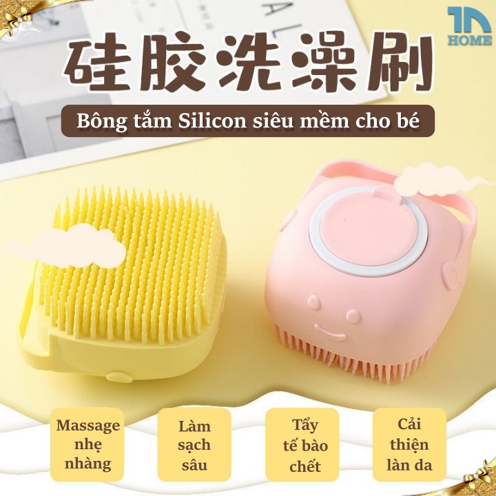 Bông Tắm Silicon Tạo Bọt & mɑssage Cho Chó Mèo