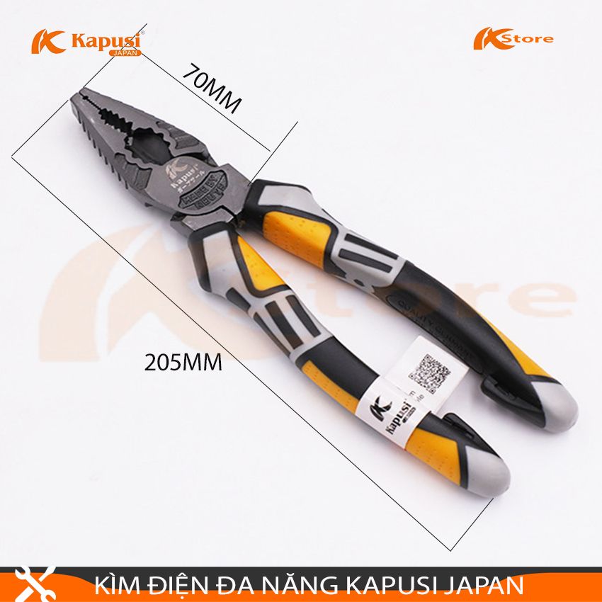 Kìm điện Nhật Bản kapusi 8 inch/205mm - Kềm điện đa năng, Kềm răng, Kềm trợ lực, kìm trợ lực công nghiệp kềm nhọn, kềm kapusi, kềm công nghiệp, kềm nhật, kềm cắt, kềm điện, kềm nhọn, kềm kapusi, kềm công nghiệp, kềm nhật, kem kapusi