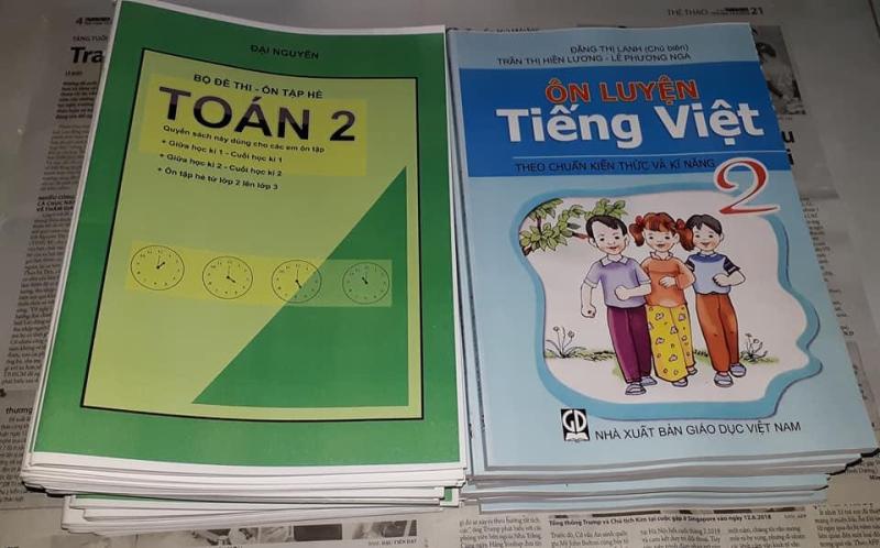 Bộ đề thi Môn Toán lớp 2 + Ôn luyện Tiếng Việt lớp 2 - thi giữa kì 2, cuối HK2 - thi giữa, cuối HK1- ôn tập hè