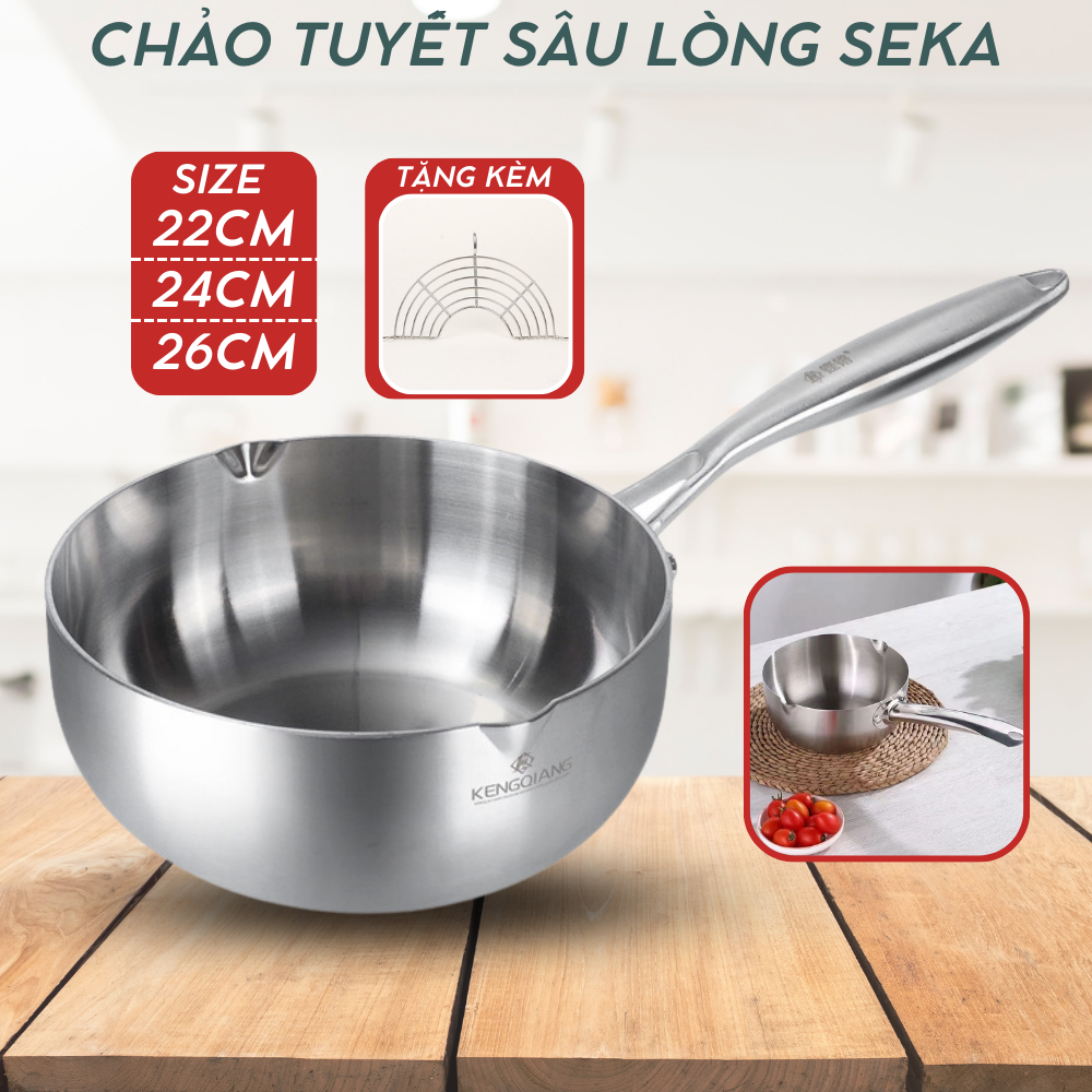 Chảo Nguyên Khối Seka - Chảo Inox Nguyên Khối Chống Dính SEKA Dùng Cho ...