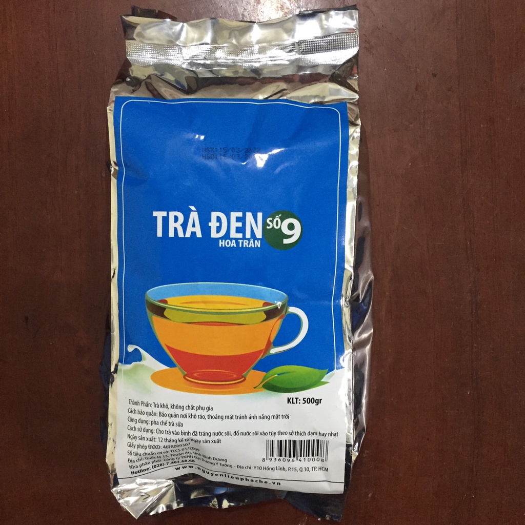 Trà đen số 9.nguyên liệu làm trà sữa 500g(túi bạc)