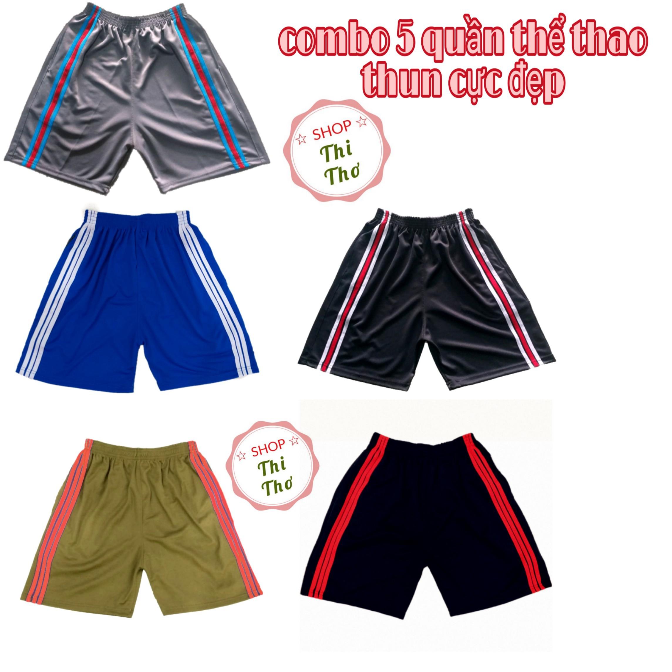 combo 5 quần đùi thun nam  siêu bền 159k