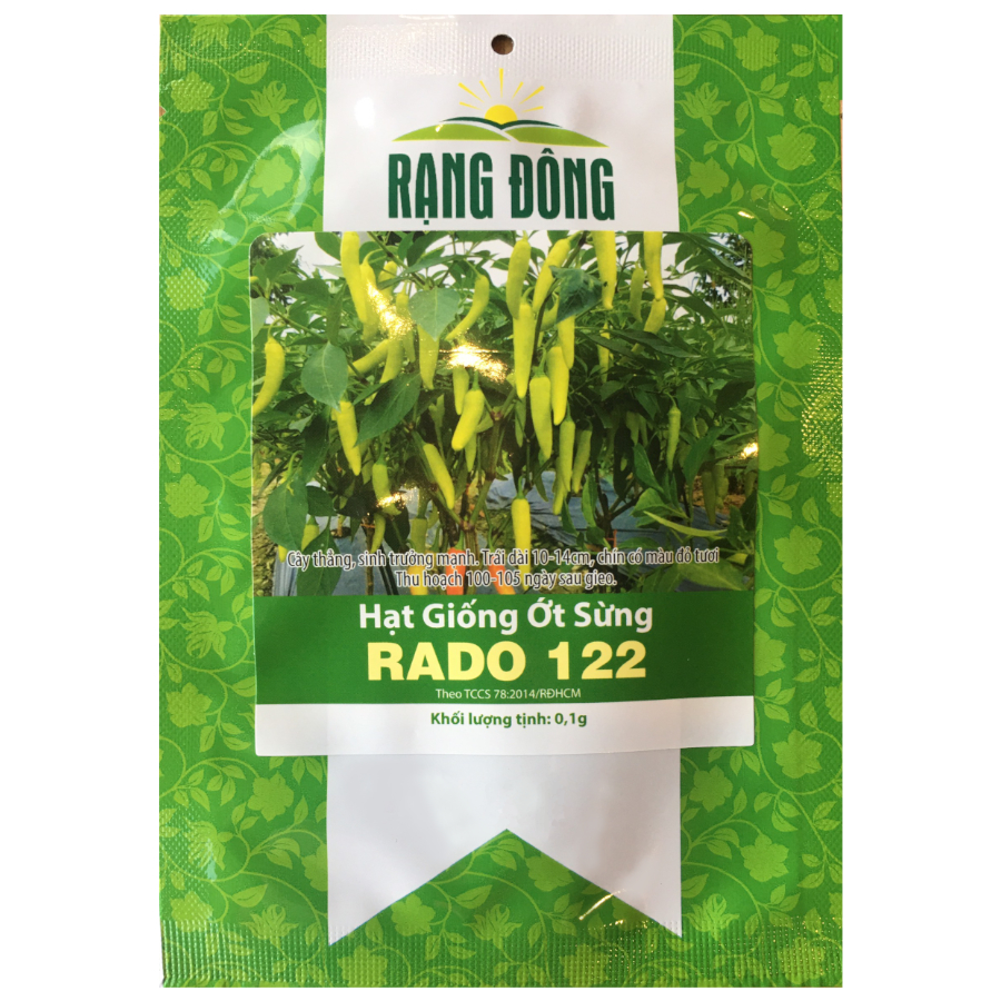 Hạt Giống Ớt Sừng Gói 0.2gr - RADO 122