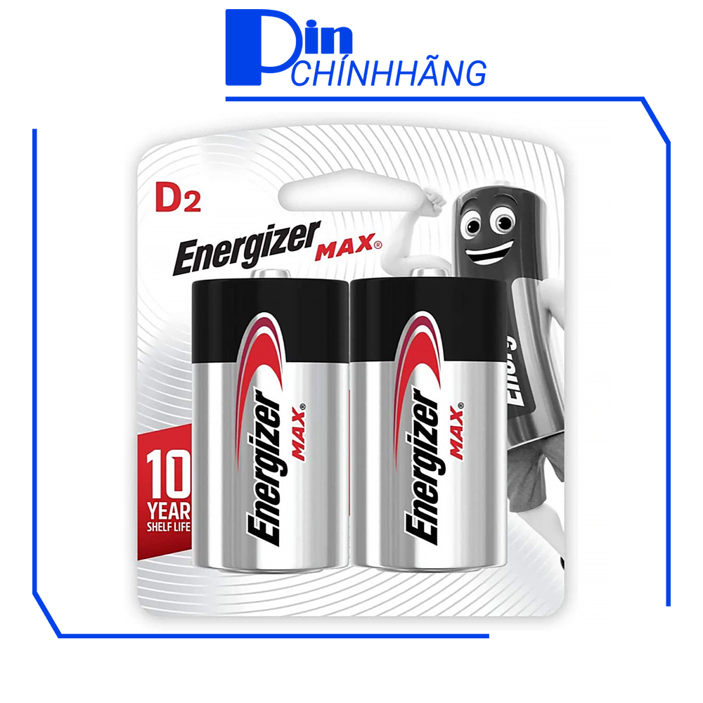 Bộ 2 pin đại D Energizer E95 Alkaline chống chảy nước