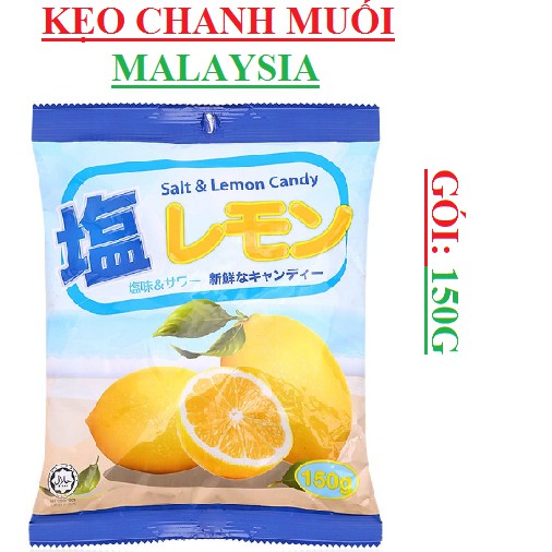 Kẹo chanh muối salt&lemon candy Malaysia 150gr