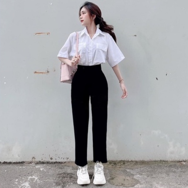 Quần Baggy Cạp Cao Sary05 Siêu Tôn Dáng