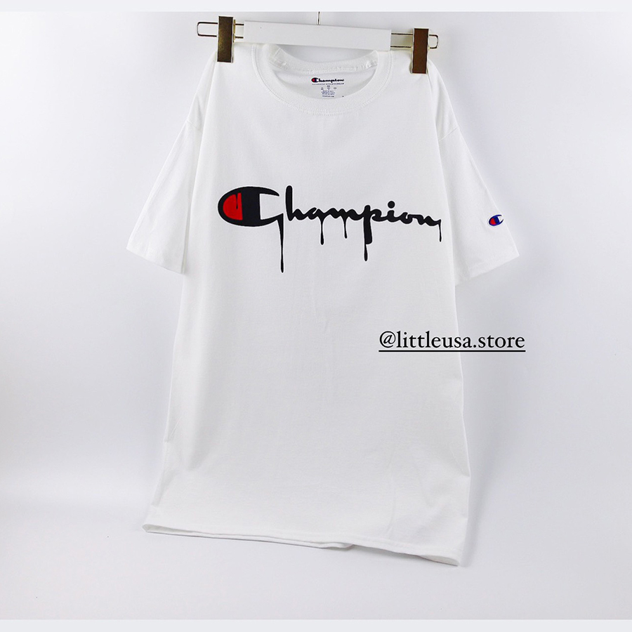 Áo Thun Champion® Tagless Drip Logo Tee (Tan Chãy) - Unisex Nam Nữ