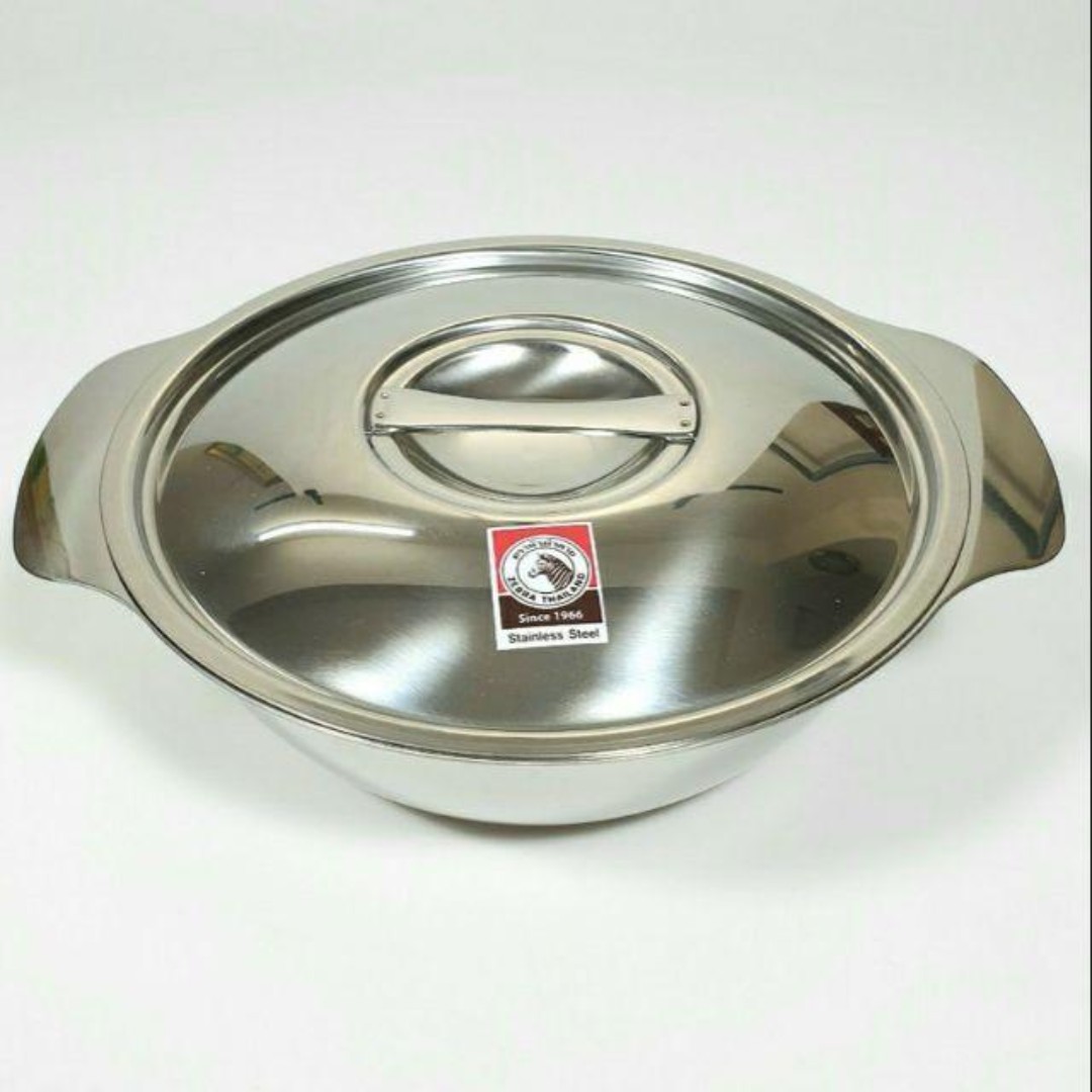[HCM]THỐ INOX DẸP 20 CM CÓ NẮP - 123020