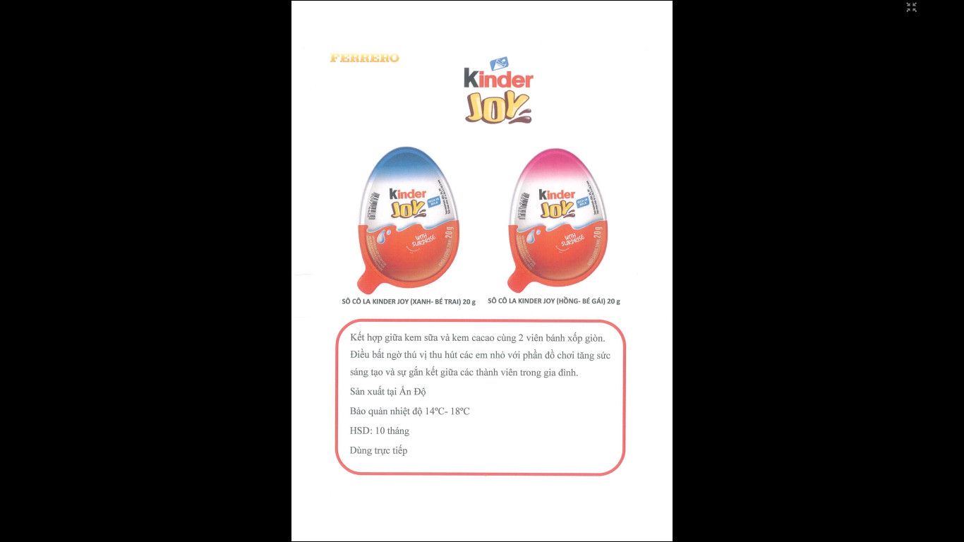COMBO 12 Trứng Kinderjoy (DATE -2021 )