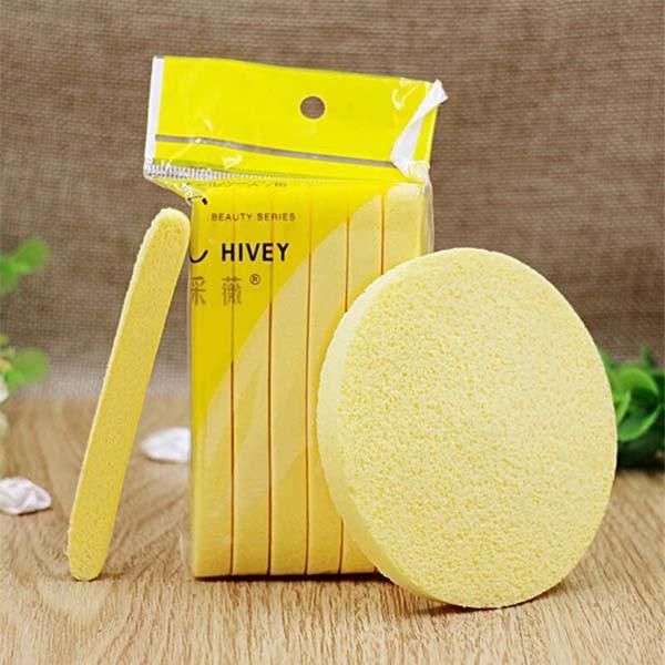 Combo 2 Gói bông mút rửa mặt bọt biển Chivey (Gói 12 miếng)