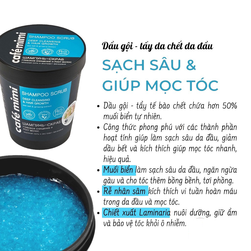 [Chiết-Gốc ] Tẩy da chết da đầu Cafe MiMi Super Volumm & Cleansing