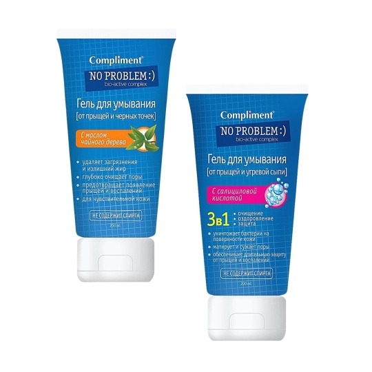 Sữa rửa mặt Compliment No Problem giảm viên mụn