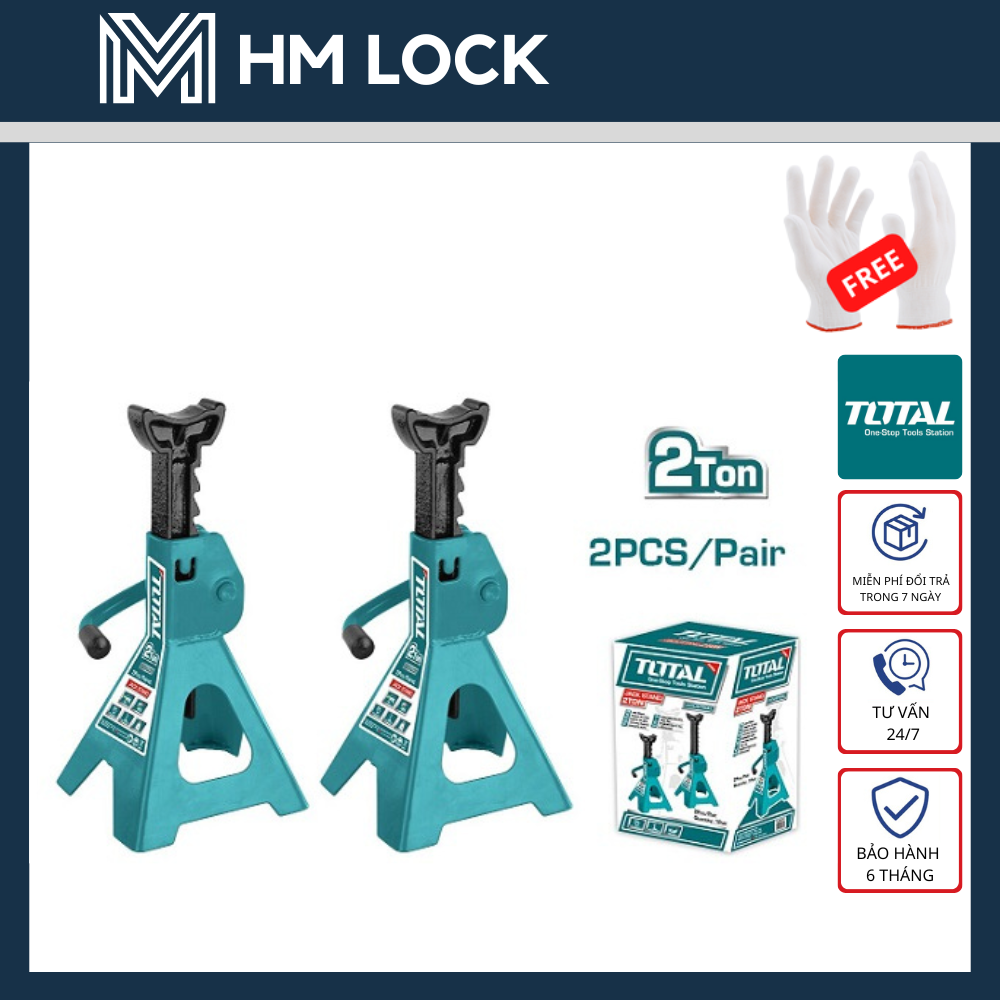 Bộ 2 đội kê 3 tấn total - cao tối đa 410mm - thjs0301 - hm lock