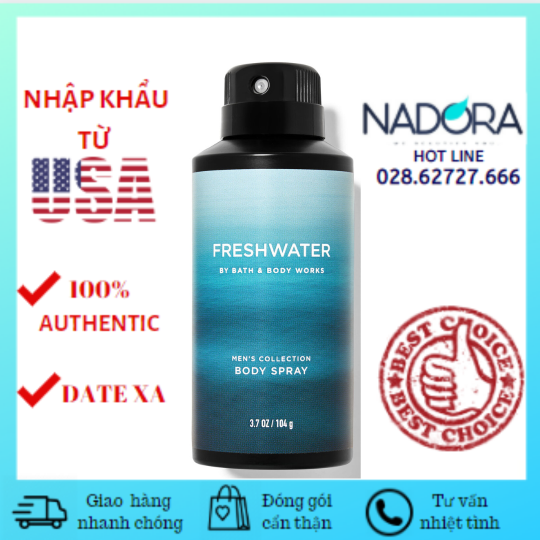 Xịt Thơm Toàn Thân Dành Cho Nam Bath And Body Works - Freshwater Body Spray