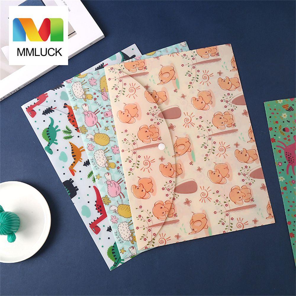 MMLUCK School Supplies Office for Student File Bag A4 File Folder Cartoon File Folder Document Bag Paper Organizer Bill Envelope