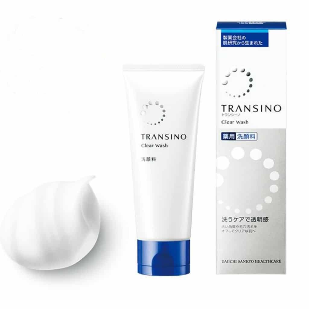 Sữa rửa mặt trắng da, trị nám Transino Clear Wash - 100g