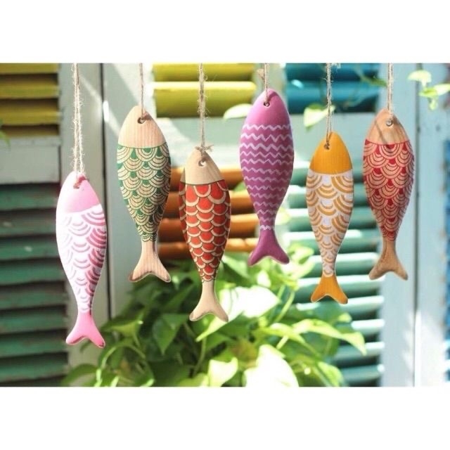 Cá gỗ trang trí handmade (Wooden fish for decoration)
