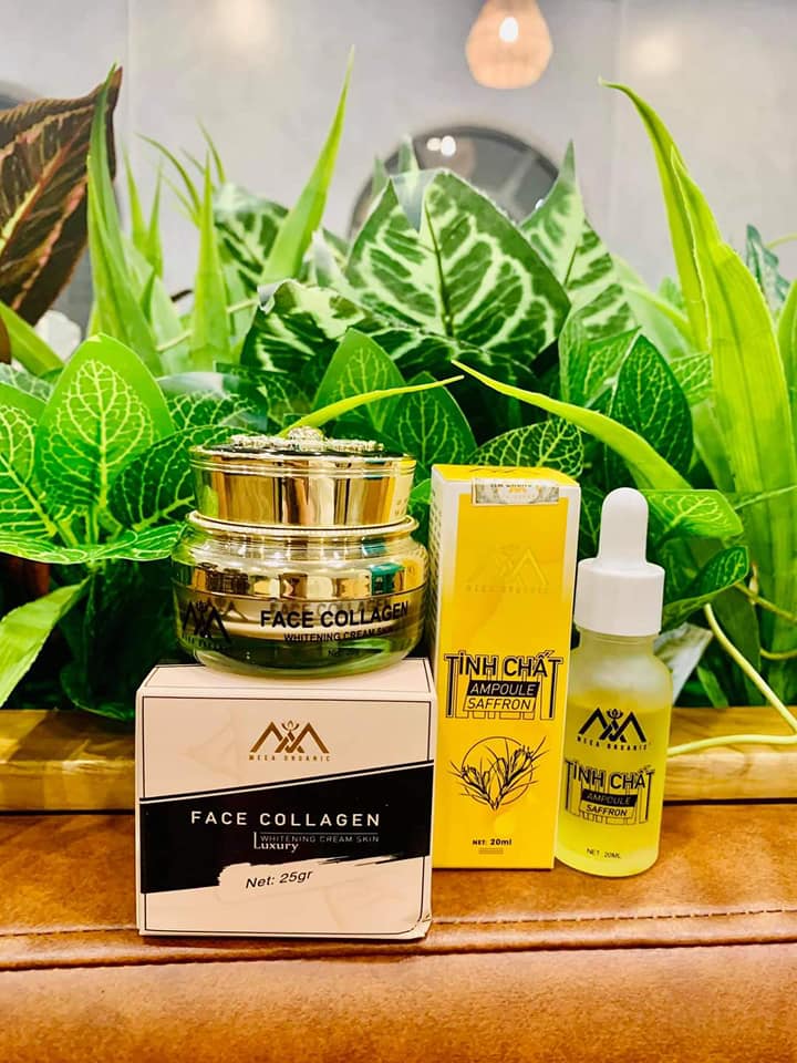 combo face cá hồi và tinh chất ampoule saffron