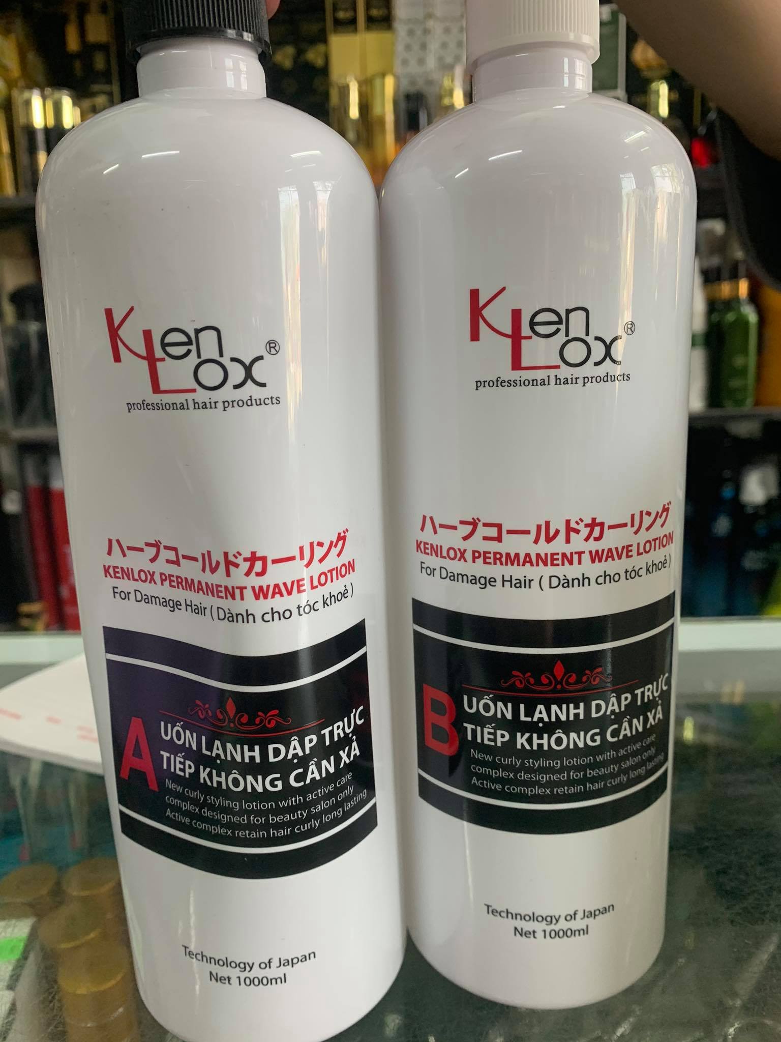 Thuốc uốn lạnh thảo dược hương thơm cho tóc khỏe kenlox 1000ml x2