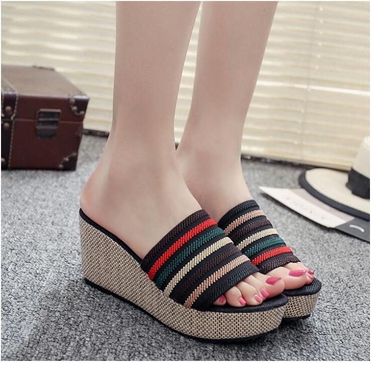 Dép đế xuồng quai sọc ngang cao cấp Z27