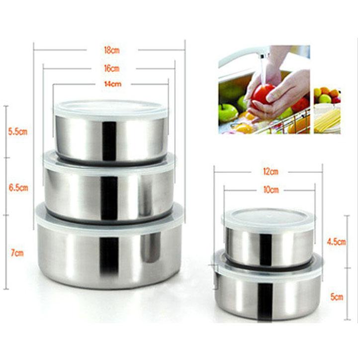 Bộ Bát Inox Có Nắp