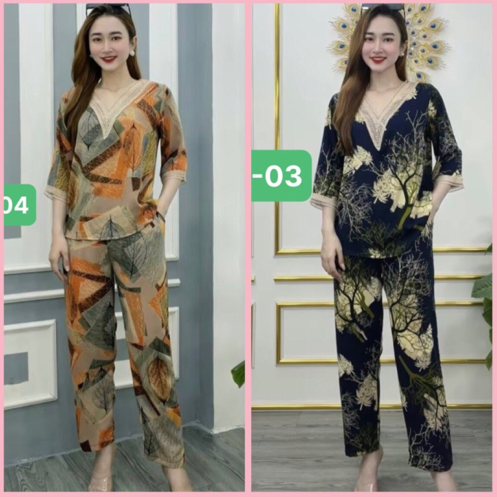 ĐỒ BỘ TRUNG NIÊN LỤA MANGO TAY LỠ