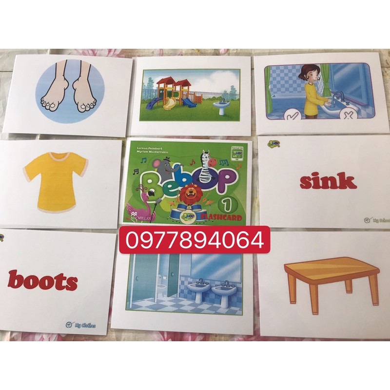 Thẻ Flashcards Tiếng Anh Bebop level 1️ép plastics - 90 thẻ
