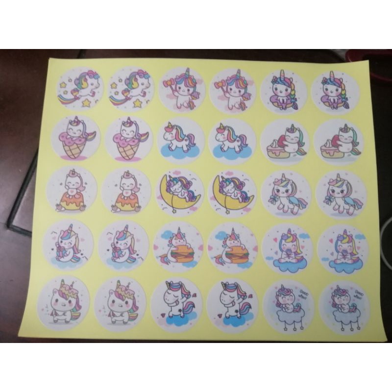 30 miếng dán stickers hình UNICORN