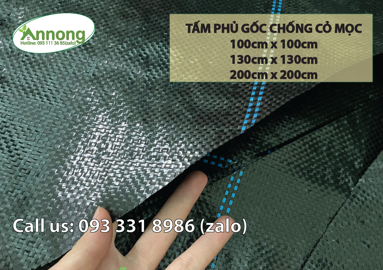 Combo 10 Tấm Bạt Phủ  Chống Cỏ 1.2M x 1.2M (Hàng Dày 120g, Tặng Kèm 5 Ghim/Tấm)