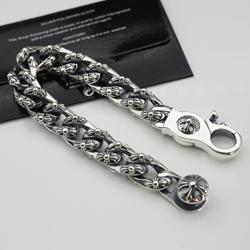 Lắc Chrome Heart Floral bạc fullbox - Phụ Kiện Chrome Heart