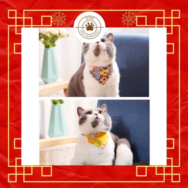[Có sẵn]Vòng đeo cổ hình yếm cho chó mèo phong cách Nhựt Bổn - phụ kiện chó mèo