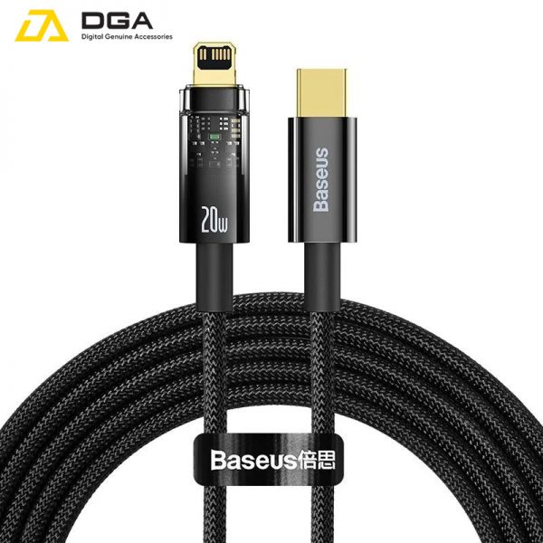 Cáp Sạc nhanh Tự Ngắt Gen2 Baseus Explorer Series cho iPhone/ iPad (Auto Power-Off, PD 20W Fast Charging Data Cable )